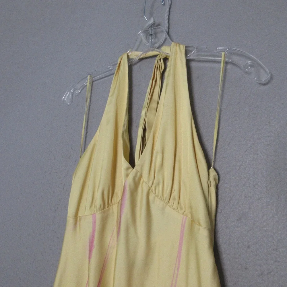 Abercrombie & Fitch Julia Slip Halter Maxi Dress Y2K Beach Romantic Festival